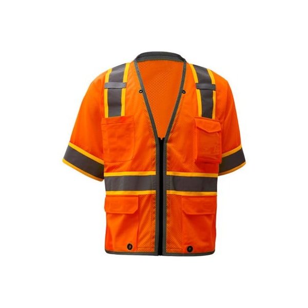 Gss Safety GSS Safety 2702, Class 3, Heavy Duty Safety Vest, Orange, L 2702-L - main